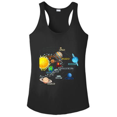 Solar System Planets Astronomy Space Science Ladies PosiCharge Competitor Racerback Tank