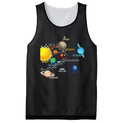 Solar System Planets Astronomy Space Science Mesh Reversible Basketball Jersey Tank