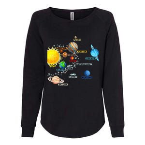 Solar System Planets Astronomy Space Science Womens California Wash Sweatshirt