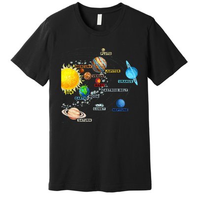 Solar System Planets Astronomy Space Science Premium T-Shirt