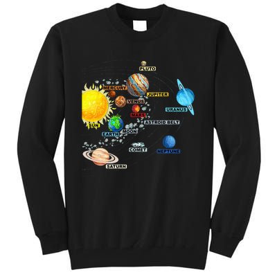 Solar System Planets Astronomy Space Science Tall Sweatshirt