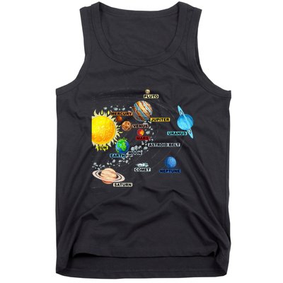 Solar System Planets Astronomy Space Science Tank Top