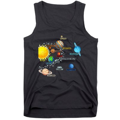 Solar System Planets Astronomy Space Science Tank Top