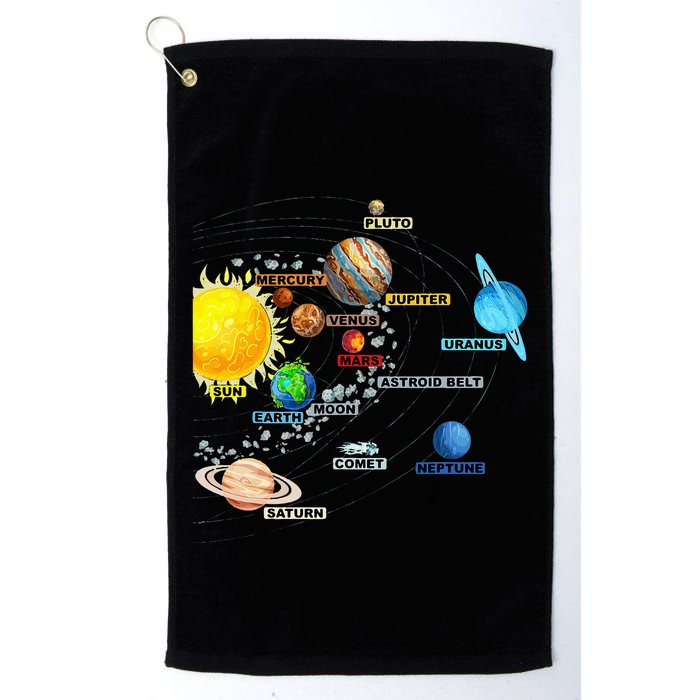 Solar System Planets Astronomy Space Science Golf Towel