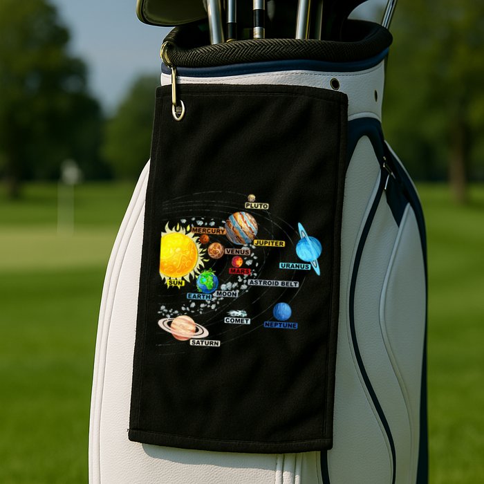 Solar System Planets Astronomy Space Science Golf Towel