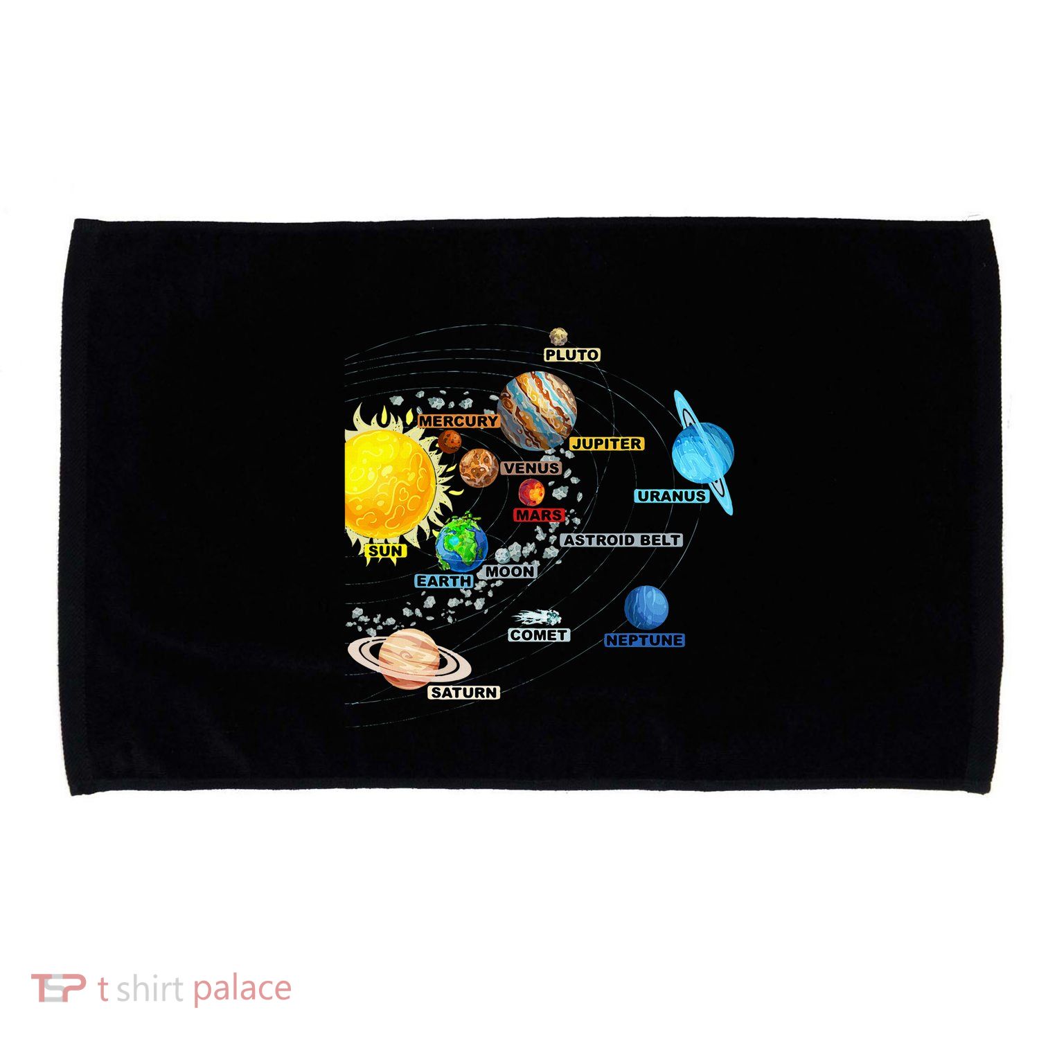 Solar System Planets Astronomy Space Science Microfiber Hand Towel