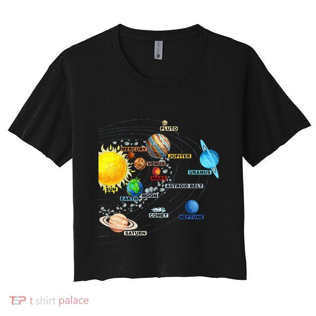 Solar System Planets Astronomy Space Science Crop Top