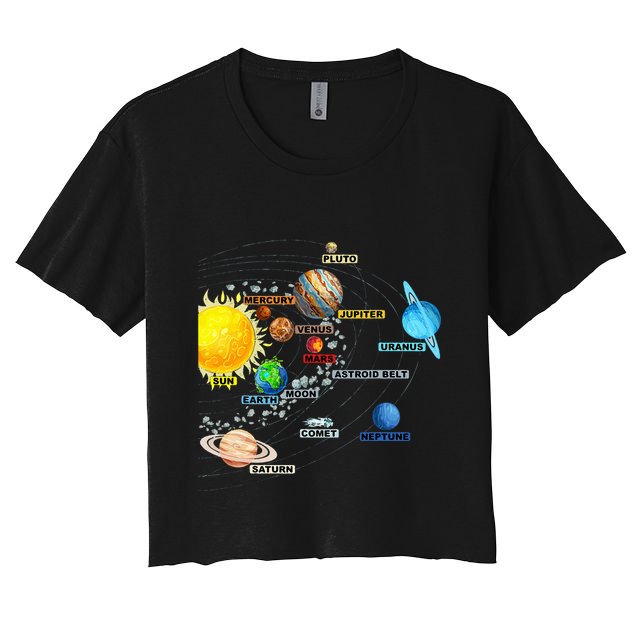 Solar System Planets Astronomy Space Science Crop Top
