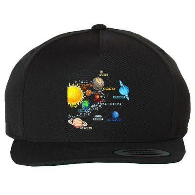Solar System Planets Astronomy Space Science Wool Snapback Cap