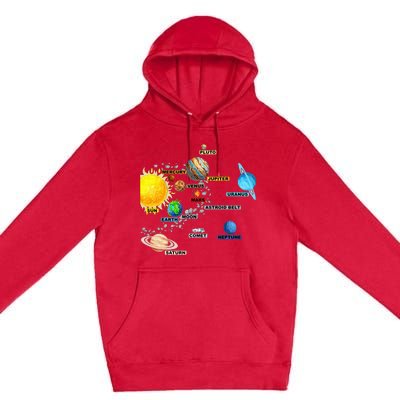 Solar System Planets Astronomy Space Science Premium Pullover Hoodie