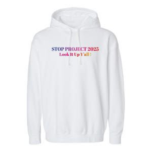 Stop Stop Project 2025 Look It Up Yall Garment-Dyed Fleece Hoodie