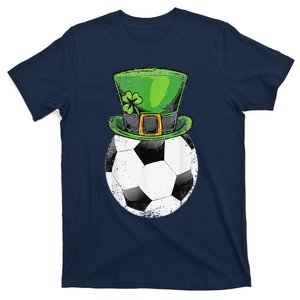 Soccer St Patricks Day Men Ball Leprechaun Hat Gifts T-Shirt