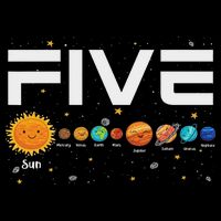 Solar System Planets Five 5 Years Old 5th Birthday Girl Boy 16 in Basic Backpack