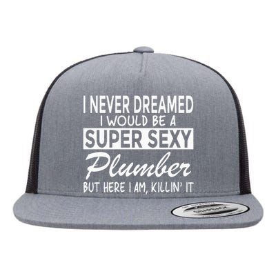 Super Sexy Plumber Funny Plumbing Flat Bill Trucker Hat