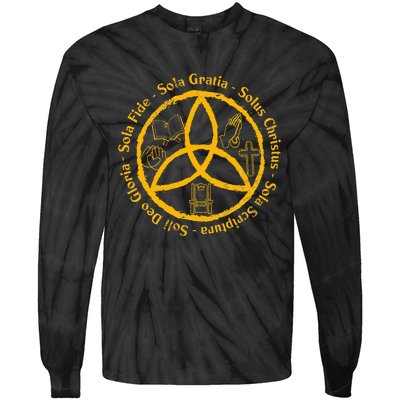 Sola Scriptura Protestant Christian Reformation 5 Solas Tie-Dye Long Sleeve Shirt