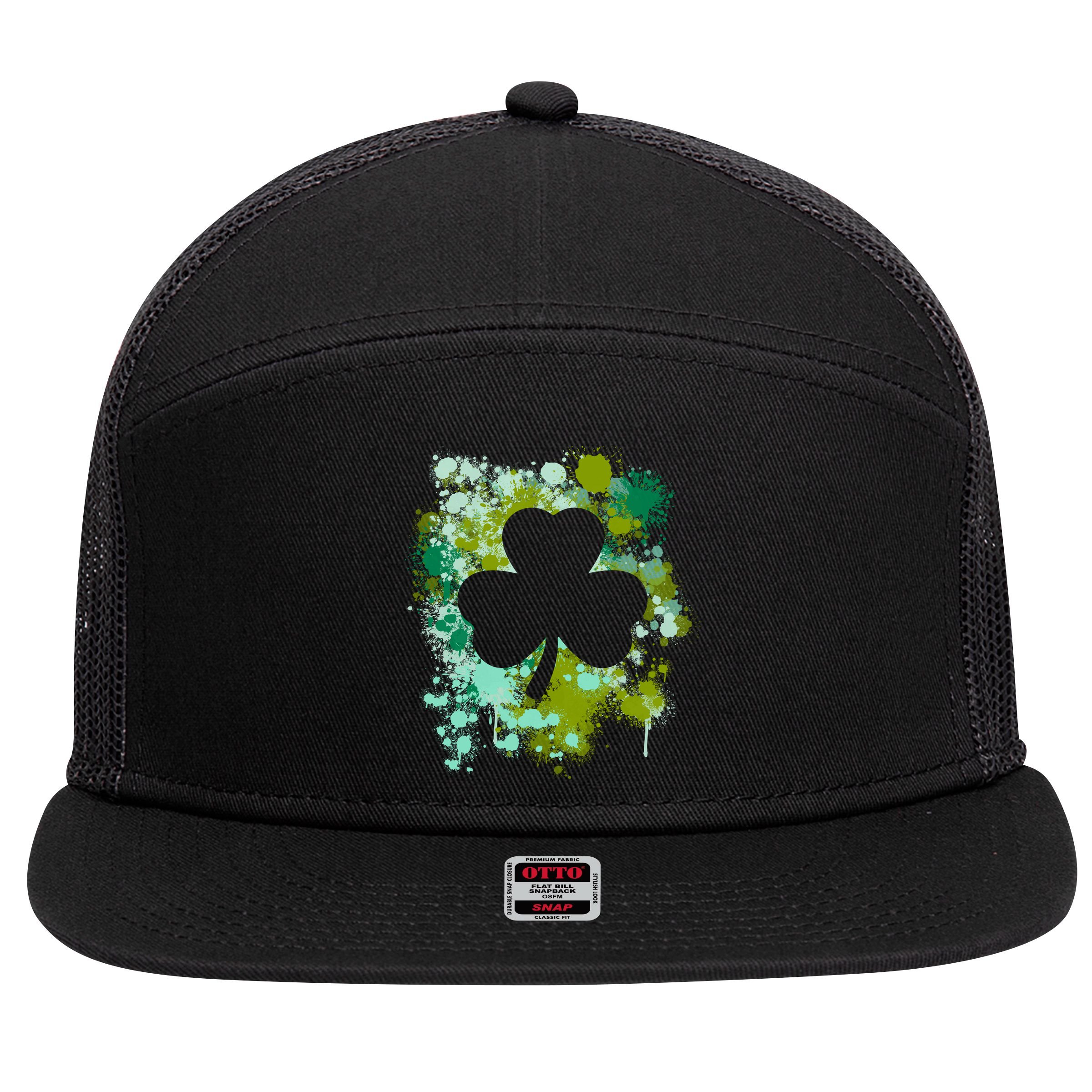 Shamrock | St Patricks Day 7 Panel Mesh Trucker Snapback Hat