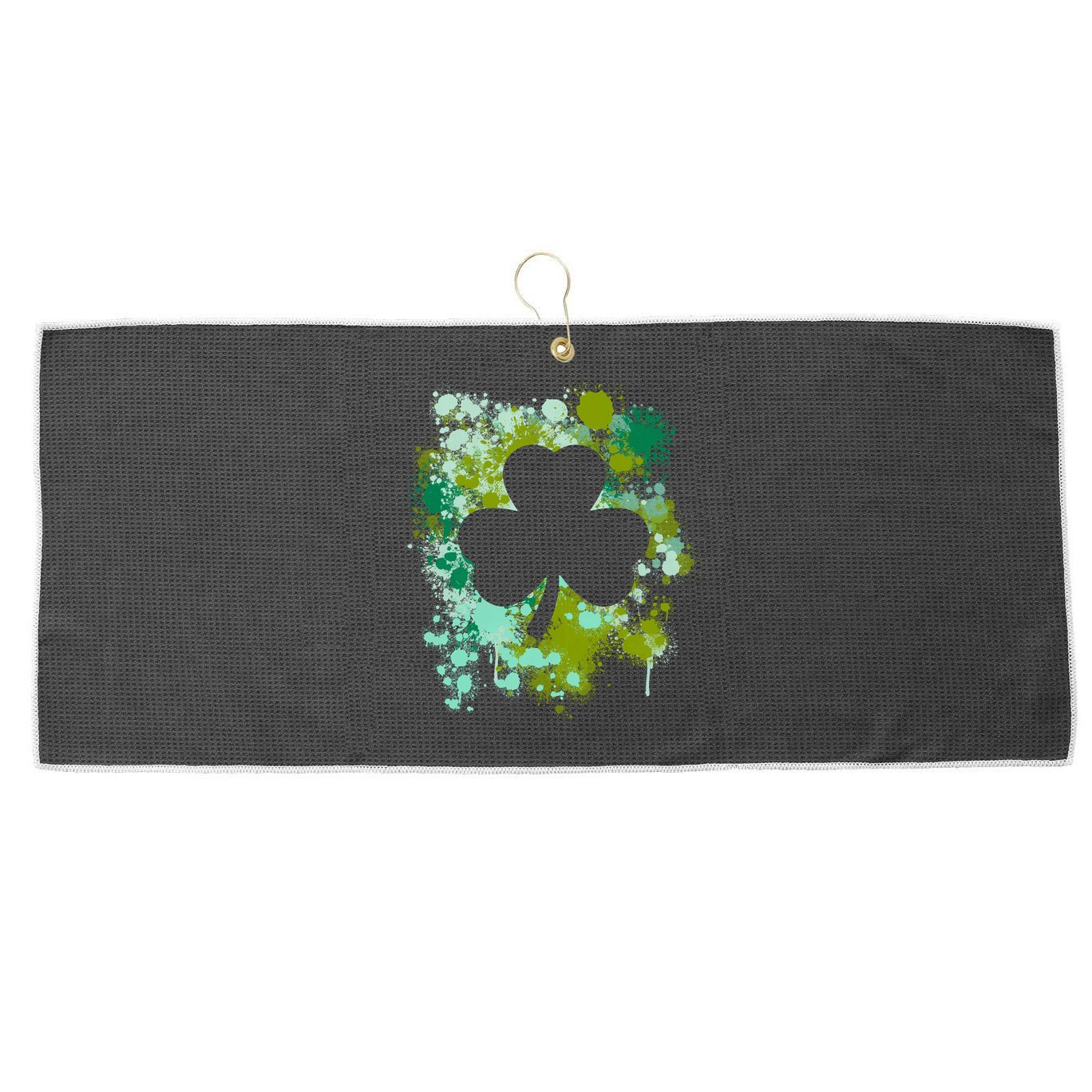 Shamrock | St Patricks Day Large Microfiber Waffle Golf Towel