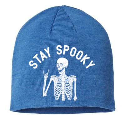 Stayspooky Skeleton Pocket Funny Skelton Halloween Costume Gift Sustainable Beanie