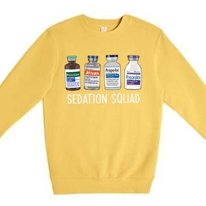 Sedation Squad Pharmacology Crna Icu Nurse Appreciation Gift Premium Crewneck Sweatshirt