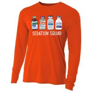 Sedation Squad Pharmacology Crna Icu Nurse Appreciation Gift Cooling Performance Long Sleeve Crew