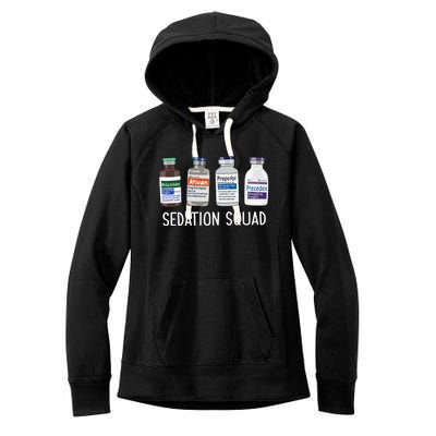 Sedation Squad Pharmacology Crna Icu Nurse Appreciation Gift Women's Fleece Hoodie