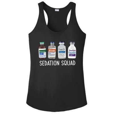 Sedation Squad Pharmacology Crna Icu Nurse Appreciation Gift Ladies PosiCharge Competitor Racerback Tank