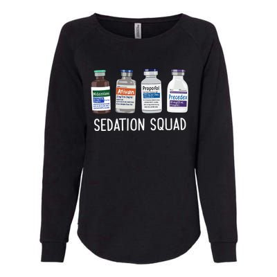 Sedation Squad Pharmacology Crna Icu Nurse Appreciation Gift Womens California Wash Sweatshirt