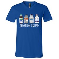 Sedation Squad Pharmacology Crna Icu Nurse Appreciation Gift V-Neck T-Shirt