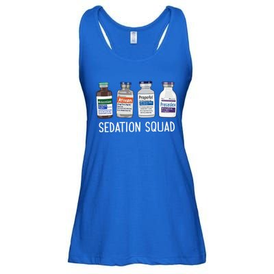 Sedation Squad Pharmacology Crna Icu Nurse Appreciation Gift Ladies Essential Flowy Tank