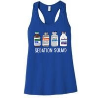 Sedation Squad Pharmacology Crna Icu Nurse Appreciation Gift Women's Racerback Tank