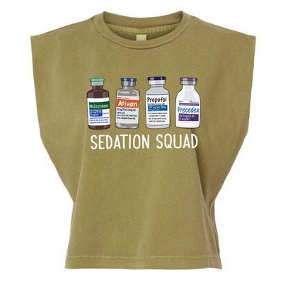 Sedation Squad Pharmacology Crna Icu Nurse Appreciation Gift Garment-Dyed Women's Muscle Tee