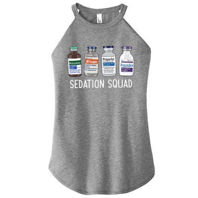 Sedation Squad Pharmacology Crna Icu Nurse Appreciation Gift Women's Perfect Tri Rocker Tank