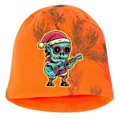 Santa Skeleton Play Guitar Guy Rocker Cute Gift Kati - Camo Knit Beanie