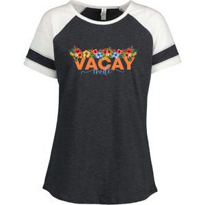 Sunshine Summer Palm Trees Beach Vibes Vacay Mode Cute Gift Enza Ladies Jersey Colorblock Tee