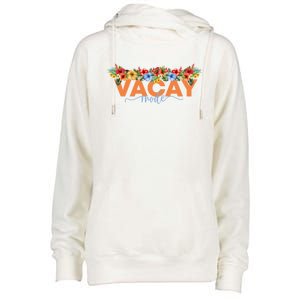 Sunshine Summer Palm Trees Beach Vibes Vacay Mode Cute Gift Womens Funnel Neck Pullover Hood