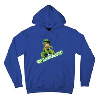 St Saint Patrick's Day Snowboard Leprechaun Snowboarding Great Gift Hoodie