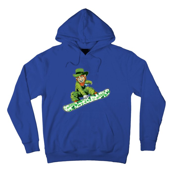 St Saint Patrick's Day Snowboard Leprechaun Snowboarding Great Gift Hoodie