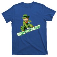 St Saint Patrick's Day Snowboard Leprechaun Snowboarding Great Gift T-Shirt