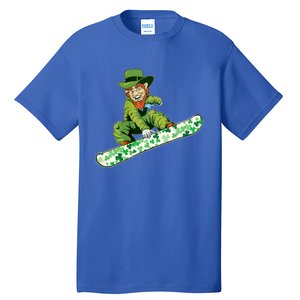 St Saint Patrick's Day Snowboard Leprechaun Snowboarding Great Gift Tall T-Shirt