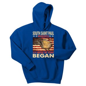 South Saint Paul Minnesota Usa Flag 4th Of July Gift Kids Hoodie