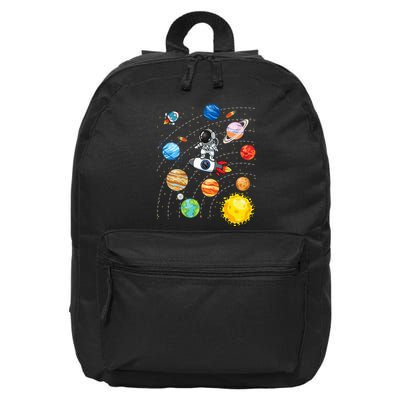 Solar System Planets Science Space Astronaut Universe Galaxy 16 in Basic Backpack
