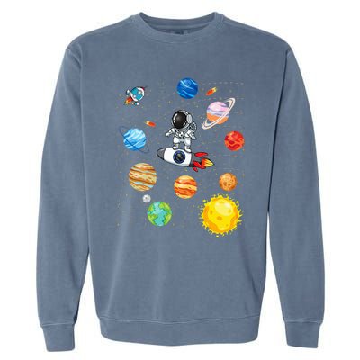 Solar System Planets Science Space Astronaut Universe Galaxy Garment-Dyed Sweatshirt