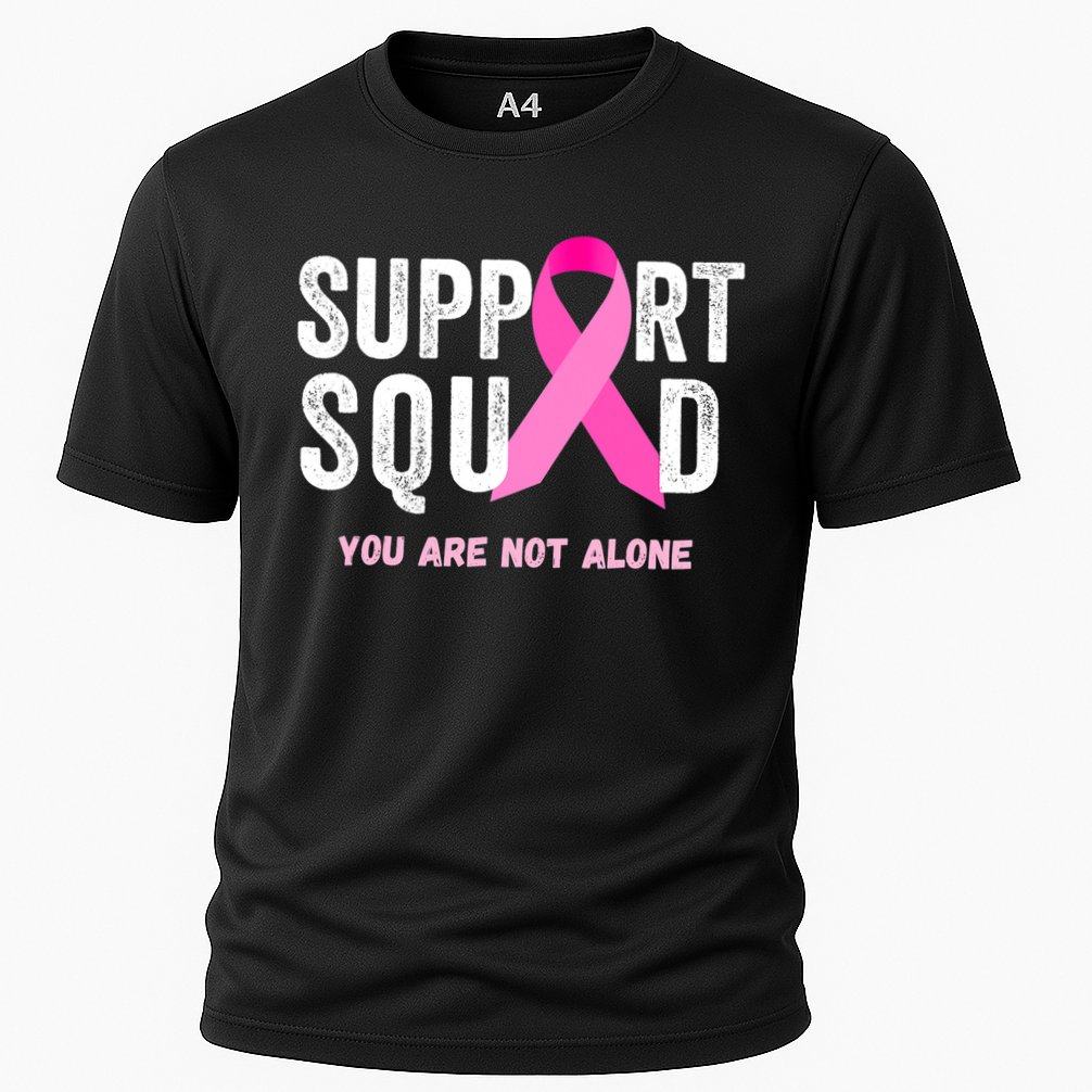Support Squad Pink Ribbon Breast Cancer Awareness Cooling Performance Crew T-Shirt