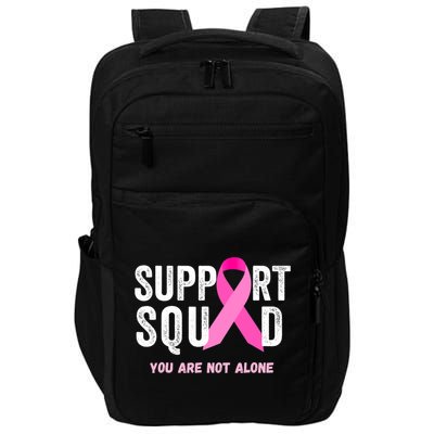 Support Squad Pink Ribbon Breast Cancer Awareness Impact Tech Backpack