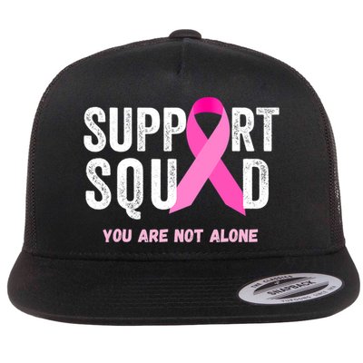 Support Squad Pink Ribbon Breast Cancer Awareness Flatbill Hat