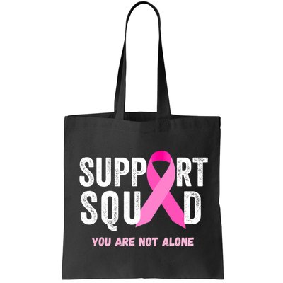 Support Squad Pink Ribbon Breast Cancer Awareness Bag