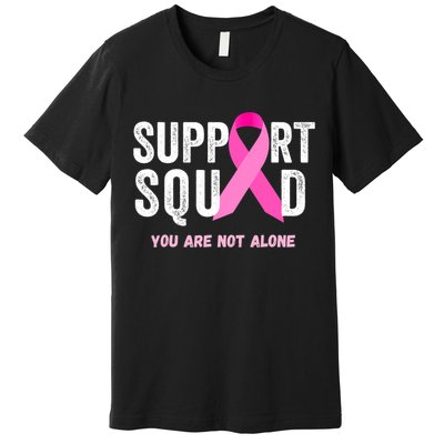 Support Squad Pink Ribbon Breast Cancer Awareness Premium T-Shirt