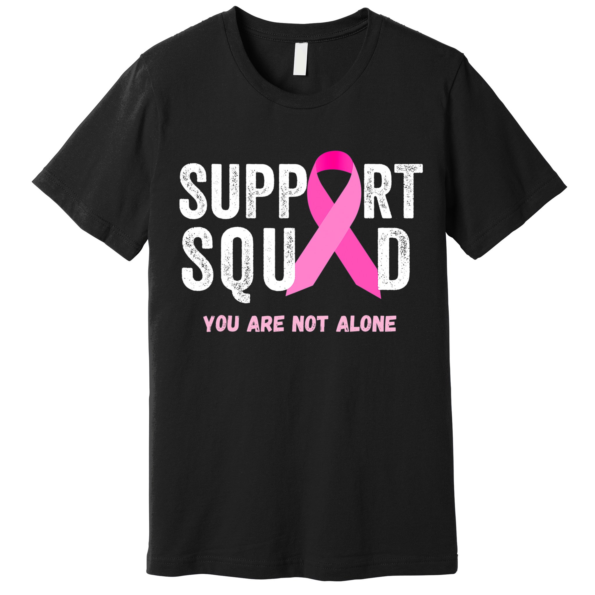 Support Squad Pink Ribbon Breast Cancer Awareness Premium T-Shirt