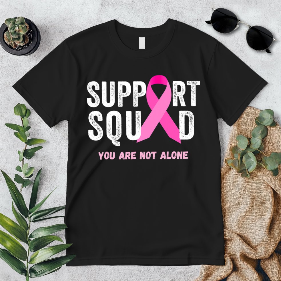 Support Squad Pink Ribbon Breast Cancer Awareness Premium T-Shirt