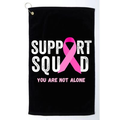 Support Squad Pink Ribbon Breast Cancer Awareness Golf Towel